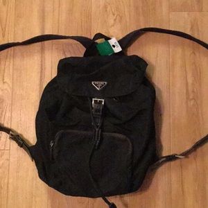 Mini Black Prada Backpack